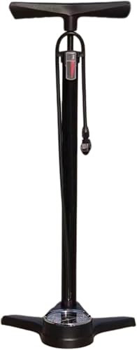 Pompe à vélo avec jauge – Pompe à vélo Portable – Pompe à air pour vélo 12 bars/180 PSI Compatible avec Valve Presta et Schrader, gonfleur de Pompe à Pneu de vélo pour Tous Les vélos et Ball