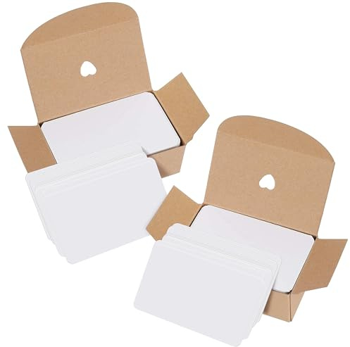 Carte Blanche Vierge 200 Pièces Mémoire Word Graffiti DIY Carte pour Domicile et Bureau 9 * 5cm