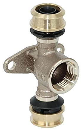 Viega Raxofix Wandscheiben-T-Stück, Modell 5325.8, 20 mm x 1/2 IG x 20 mm, RG