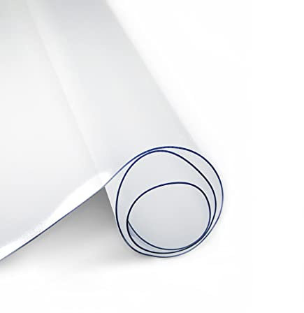 OLIVO.shop | GHOST - Alfombra protectora de PVC transparente, tectake para suelo, sillas, ordenador, mesa 90 x 120 cm