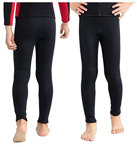 REALON Wetsuit Pants for Kids, Boys Girls Toddles 3mm Wetsuit Neoprene Pants for Water Sports Surfing Swimming Snorkeling Kayaking