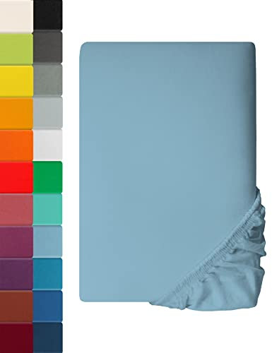 Premium Spannbettlaken MIA Himmelblau | 70 x 140cm - 100% Baumwolle