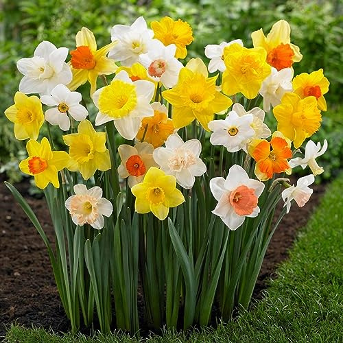 Votaniki Daffodil Fragrant Mix - Long Lasting Beauty, Perennial Daffodil Flowering Bulbs | Plant in Gardens, Borders & Flowerbeds (10 Pack)