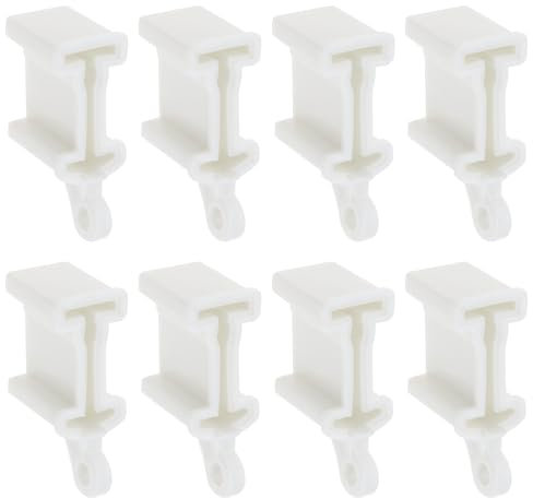 LT Easiyl 8 Piezas Topes De Riel De Cortina Blancos, Accesorios Para Extremo De Riel Curvo Flexible, Para Revestimiento, Techo y Pared