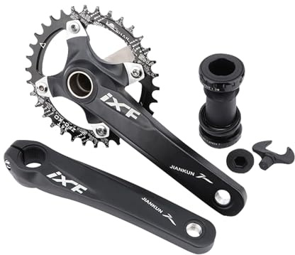 ENGWE MTB Guarnitura per Mountain Bike Cava Integrata Pedivella Modificata Singolo Disco 32T 34T 36T 38T (34T)