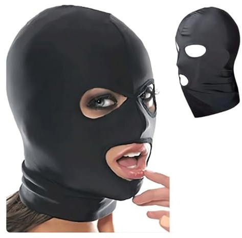 Cagoule Respirante Coiffure complète - Masque Respirant élastique Noir