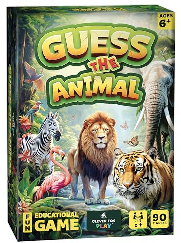 Clever Fox Play Guess the Animal – Educational Animal Guessing Game for Kids & Family – Fun Indoor & Car Children’s Game for Learning Animals, Perfect for Girls, Boys Ages 6, 7, 8, 9, 10