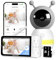 RFAQK Baby Monitor with WiFi - 2K Video Baby Camera Monitor 5 HD Screen, Night Vision, 24 Hours VOX Mode,Temperature Sensor Cry & Motion Detection, PTZ Auto Tracking