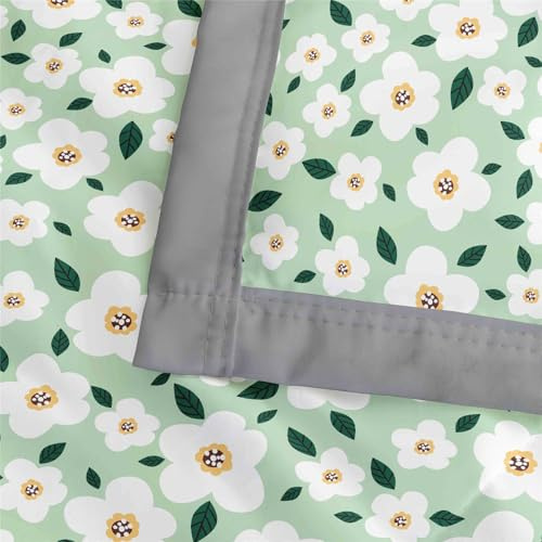 Odot Edredón Primavera Verano de Moderno Impresión, Edredones de Verano Cama 90/135/150 Edredón Nórdico Reversible Ligero Suave Colcha Transpirable Cubrecama para 4 Estaciones (Verde Flores,220x240cm)