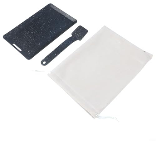 Placa de parrilla cuadrada portátil y compacta, perfecta para acampar y barbacoa al aire libre (negro)