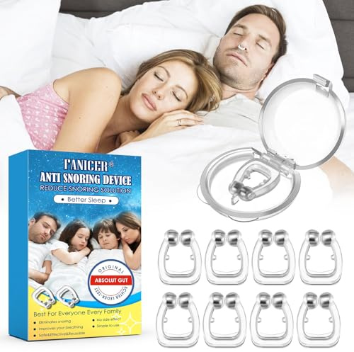 8 PCS Schnarchstopper, Wiederverwendbares Anti Schnarch, Schnarchstopper zum besser Schlafen & Atmen, Antischnarchen Snore Stopper, Anti Schnarch Nasenclip, Möglich bessere Atmung für Ruhigen Schlaf