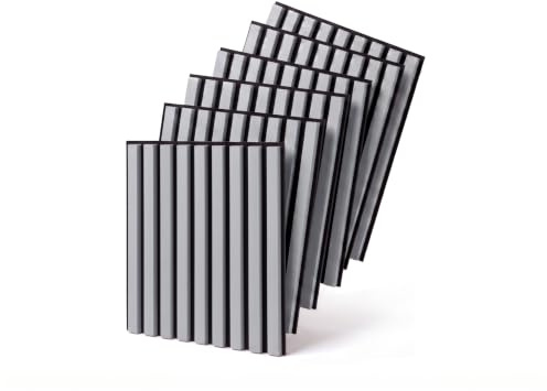 MEBANO. Set med 6x 40x40 cm Väggpaneler Akustiska Paneler Trä i Arktisk Grå – MDF Väggpanel med Filttyg Ljudabsorption för Vägg