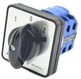 Interruttore di commutazione rotante a camme elettrico a 3 posizioni 1-0-2, 8 terminali, 660 V, 20 A, SZW26-20