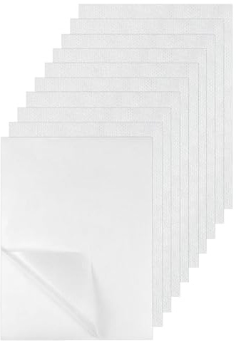 10 Piezas A4 estabilizador de bordado autoadhesivo, papel para bordar soluble e imprimible, papel soluble para bordar ideal para patrones para bordar a mano y a máquina con gran precisión (29.7 x 21 c