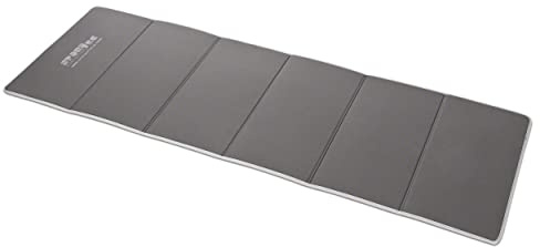 Colchoneta de gimnasia, colchoneta plegable, colchoneta deportiva extra suave, colchoneta de entrenamiento con correa de transporte, LxAxH 180x60x0,7 cm, gris