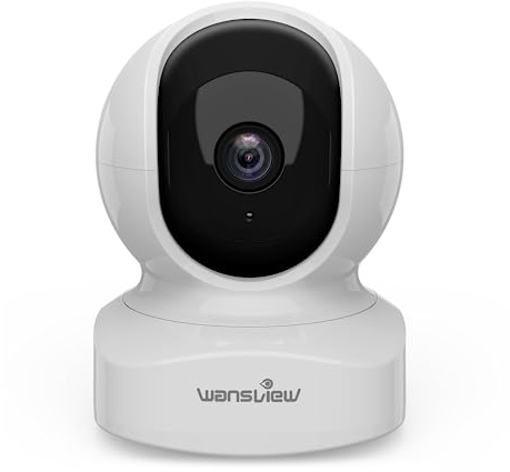 wansview Home Security Camera, Baby Camera 2.4G WiFi Only, Q5 3MP White