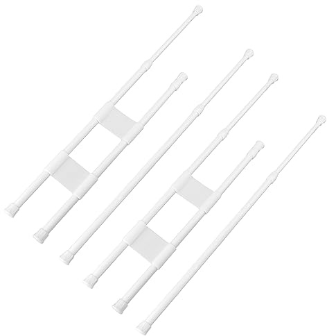 Savita 4 Barras para frigorífico, 40 – 70 cm, Ajustables, para Caravana, frigorífico, Accesorios para Fijar Alimentos, Bebidas (2 Barras Dobles, 2 Barras Individuales)