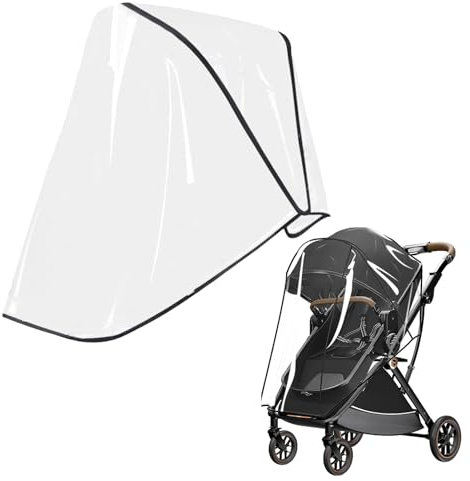 Ownkim Universal Regenverdeck für Kinderwagen - Transparenter Regenschutz Buggy - Schadstofffrei und Gute Luftzirkulation - Praktischer Regenschutz für Kinderwagen