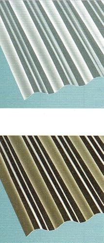 Polycarbonat Wellplatten Lichtplatten Profil 76/18 Trapez - Spundwand - 1,0 mm - glatt - glasklar und bronce - - uneingeschränkt hagelfest - 12,90 Euro/m² (bronce, 3500)