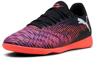 Puma, Men's, Future 8 Play Indoor Trainer Soccer Shoes, Puma Black-Puma White-Glowing Red, 11