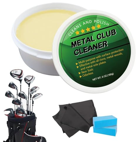 Golfklubbans polering, golfispoleringspasta, golfklubba rengöringsmassa, golfklubba metallpolering, golfklubba glans och polering, golfklubba vård polering, kraftfull golfrengöring