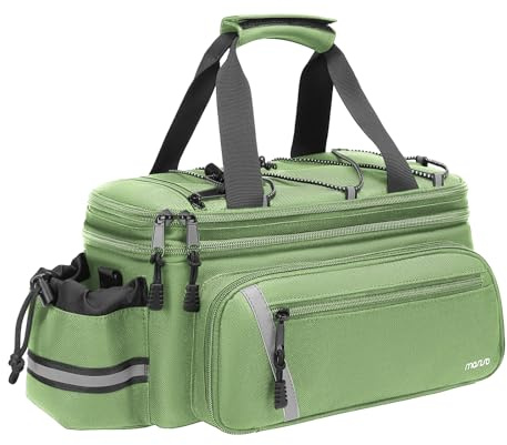 MOSISO Bike Rack Bag with Rain Cover, Bike Trunk Cooler Handag, Wllow Green