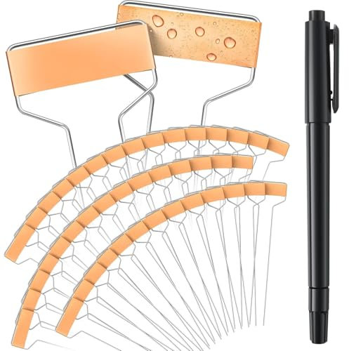 LATERN 20 Pezzi Etichette per Piante in Rame, 25CM x 6CM Marcatori Antiruggine per Piante in Metallo Etichette da Giardino Impermeabili per Semi Erbe Aromatiche Fiori Verdure Segnale (con Pennarello)