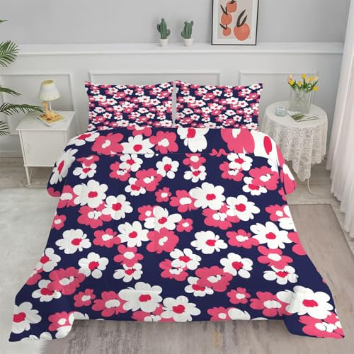 Linfye Bettdecke 155x220 4 Jahreszeiten Rosa Blume Steppdecke 155x220 Vierjahreszeiten Schlafdecke Ganzjahresdecke, Bettdecke Ohne Bezug Bettdecken Wende Waschbar Antiallergisch BC4
