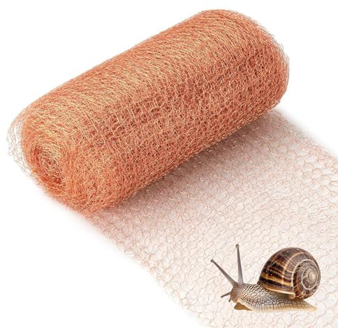 LUMOOM 9m Barrière Anti Escargot en Cuivre, Bande De Cuivre Contre Les Escargots, Double Couche Répulsive, Toile De Cuivre Découpable pour Éloigner Les Escargots, Souris De Jardin