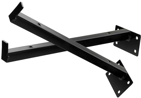 2 Supporti per Scaffali, da 25cm 30cm 35cm 40cm 50cm, Reggimensola a Scomparsa, Reggi Mensola da Muro, Staffe per Mensole Pesanti con Viti(Black,40cm/15.75in)