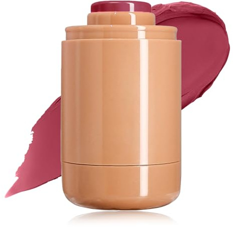 Stick di blush tascabile, opaco, liscio, colore intenso, crema per guance e labbra, finitura naturale e luminosa, a lunga durata per donne e ragazze, 1 pezzo