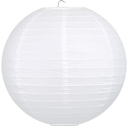 12'' White Paper Lamp Shade Paper Lanterns Lights Foldable Round Lampshades | for Bedroom Garden Weddings Party Decoration