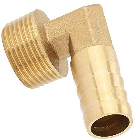 Raccord fileté en laiton pour barbelure en laiton, coude 90 degrés G3 / 4 Raccord de tuyau en laiton air/eau/essence/huile/Gaz inertes(16mm)
