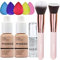 Phoera Foundation Concealer Cover Flüssigmatt Full Coverage Concealer Cover Shadows Skin Care Foundation Oil Control Erhellen Sie den langlebigen (103 Warm Peach)
