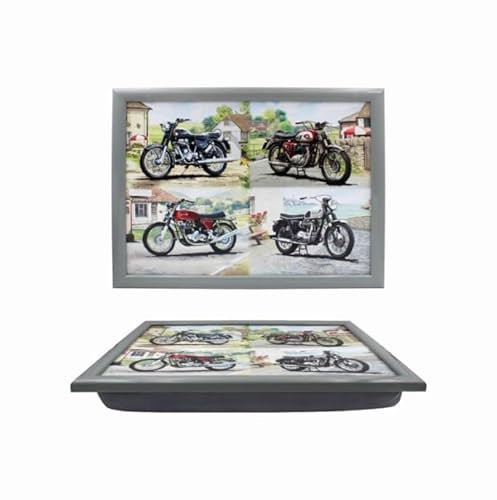 The Leonardo Collection Plateau pour ordinateur portable classique avec coussin rembourré pour boissons, nourriture, petit déjeuner et ordinateur portable | Joli plateau pour les genoux pour la maison