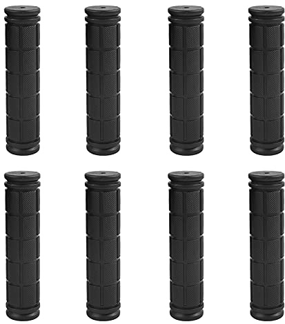 Bicycle Handlebar Grips, 4 Pairs, Non Slip Rubber Mountain Bike Handlebar BMX/MTB Bike Grips for Kids Girls Boys, Black