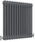 Traditional 2 Column Central Heating Radiator Horizontal Rads Cast Iron Style Anthracite 600x605mm