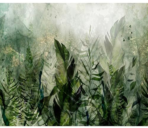 murando - Fototapete Premium-Vlies Dschungel 300x210 cm - Foto Tapete Schlafzimmer Wohnzimmer Moderne Vliestapete XXL Wandtapete Motivtapeten Bildtapete 3d Effekt Dekoration - Blätter b-C-10230-a-a