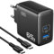INIU 65W USB C Ladegerät, GaN Ⅱ 2-Port USB C-USB A Netzteil Steack Adapter GaN II Tech Schnellladegerät Charger, Kompakt Platzsparend, für MacBook iPad Pro/Air, iPhone 15 14 13 Pro Max, Galaxy S23 usw