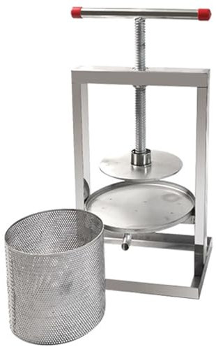 ExoticaBlend Manueller Honigpresse-Extraktor, Imkereibedarf, Edelstahlgewebe, Honigpresse, Honigsieb, Spinnerpresse,2L