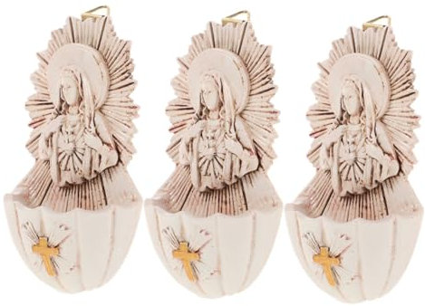 Generico Acquasantiera Cattolica in Resina Decorazione Religiosa Da Parete Per Casa Ufficio Ingresso Benedizione