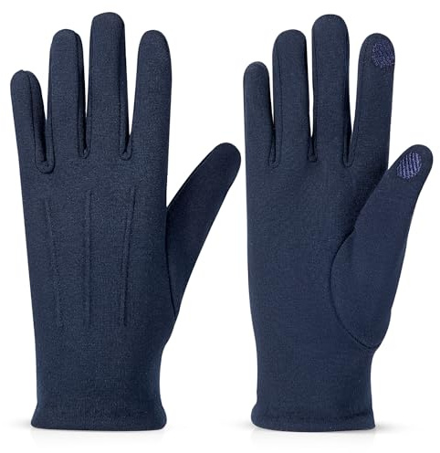 Beehow Women gloves thermal fleece lining touch screen ladies glove for cold weather driving cyling