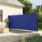 Artikel-einziehbare Seitenmarkise Blau 180x600 cm Rasen & Garten Outdoor Living Outdoor Schirme & Sonnenschirme