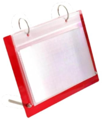 Gcljlmy Album fotografico in acrilico da desktop, calendario, cornice per foto, foto da tavolo, display, raccolta, portafoto, 10 pagine interne (cornice rossa)