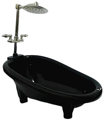 Qsvbeeqj Petite baignoire pour meubles de poupée et baignoire créative jouet pour enfants ensemble de jeu réaliste Baignoire miniature exquise