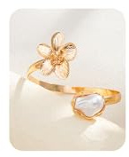 Gold Arm Cuff Bracelet for Women Pearl Flower Upper Arm Cuffs Bangle Bracelet Adjustable Minimalist Armband Arms Cuffs Shiny Fashion Open Bangle Bracelet Graceful Summer Beach Accessories Beach Jewelry Gifts