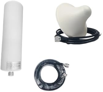 Amplificatore Ripetitore Segnale Telefonico 698-2700MHz 4G 3G 2G LTE CDMA GSM DCS Femmina Set Antenna Interna Ed Esterna Copertura più ampia(Suit 1)