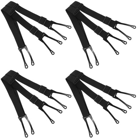 BCOATH 4 Piezas Cinturones Elásticos Accesorios para Patines De Hockey sobre Hielo Cinturón De Tracción Black