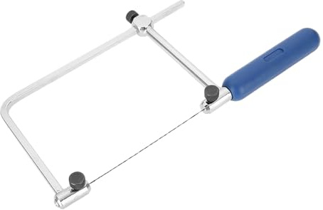 Yechiry Cadre de Scie à Bijoux Réglable avec 6 Lames de Scie en Spirale en Acier à Haute Teneur en Carbone pour L'artisanat en Métal, Bois et Plastique (ASB500)