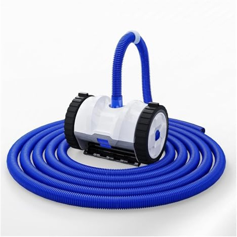 Pooldammsugare med sugfunktion - automatisk sopmaskin for pooler i marken, kraftfull sugkraft for att klättra på väggar